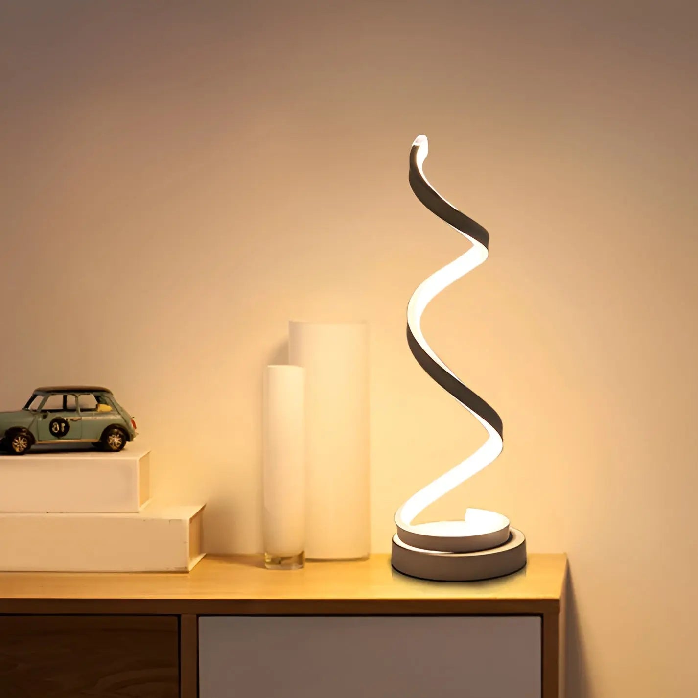 Elegante Spiral Glow LED Bureaulamp – Energiezuinig, Duurzaam & Oogvriendelijk Design